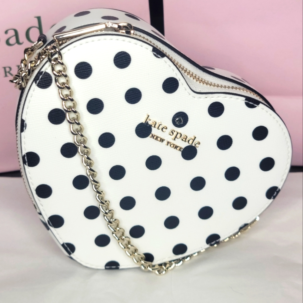 Kate spade mini heart crossbody Dot dot dot